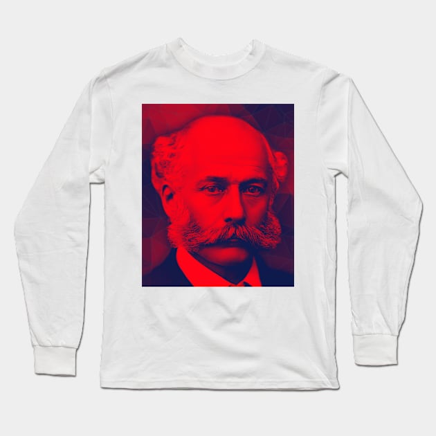 Joseph Bazalgette Portrait | Joseph Bazalgette Artwork 15 Long Sleeve T-Shirt by JustLit